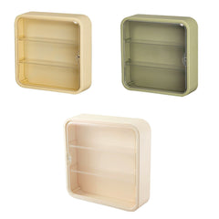 Wall Mounted Showcase Acrylic Figures Toys Display Case Dustproof Storage Box - Green