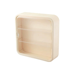 Wall Mounted Showcase Acrylic Figures Toys Display Case Dustproof Storage Box - Yellow