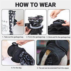 Dog Pet Portable Poop Collection Pants Outing Physiological Pants with Poop Bag - L