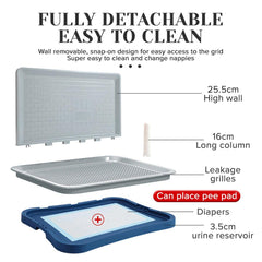 Pet Potty Training Pad Small And Medium-sized Dog Toilet Urinal Pee Tray - Blue