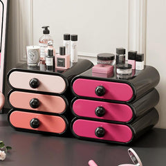 Drawer Cosmetic Organizer Desktop Storage Organizer for Makeup Desk Accessories - White