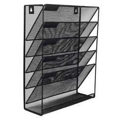 5 Tier Iron File Organiser Desktop File Management Shelf for Office Storage Desk