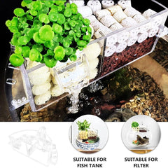 Round Fish Tank Filter Box Aquarium Trickle Box Small External Top Quiet Water Purification Three-in-One Filter - XL