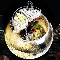Round Fish Tank Filter Box Aquarium Trickle Box Small External Top Quiet Water Purification Three-in-One Filter - XL