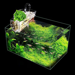 Round Fish Tank Filter Box Aquarium Trickle Box Small External Top Quiet Water Purification Three-in-One Filter - XL
