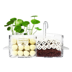 Round Fish Tank Filter Box Aquarium Trickle Box Small External Top Quiet Water Purification Three-in-One Filter - XL