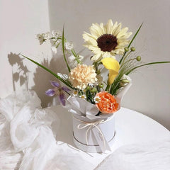 10pcs Clear Round Hug Bucket for Flower Arrangement Bouquet Packaging Supplies - Flower-Bucket-10pcs-Purple