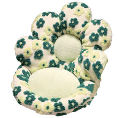 Cute Soft Seat Cushion Flower Shaped Lazy Sofa Pad for Office Chairs and Home Use - Green