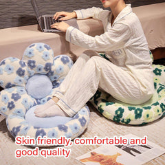 Cute Soft Seat Cushion Flower Shaped Lazy Sofa Pad for Office Chairs and Home Use - Red