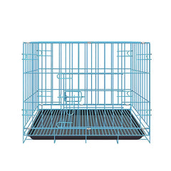 Metal Dog Crate Pet Cage with Divider for Puppies Cats Kennel Indoor Pet House - Large-Pink