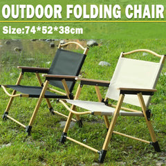 Outdoor Folding Chair Portable Camping Seat Compact Foldable Chair for Picnic - Khaki