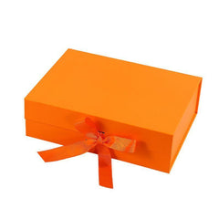 Elegant Ribbon Flip Folding Gift Boxes Multiple Colors High-Quality Cardboard - Black