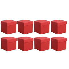 Square Gift Boxes 8pcs Empty Packaging Boxes for Favour Party Wedding Storage - Black-20x16.5cm