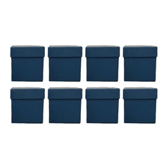 Square Gift Boxes 8pcs Empty Packaging Boxes for Favour Party Wedding Storage - Black-20x16.5cm