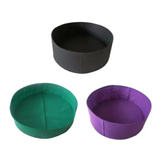 5x Felt Planting Bag Round Vegetable Garden Flower Seedling Grow Bags for Plants - Green-70*30cm
