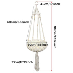 Macrame Cat Hammock Boho Style Kitty Hanging Swing Bed Pet Sleeping Bed Cat