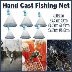 Frisbee Hand Casting Fishing Net Easy Throw Bait Net Swinging Tackle Gear - 360cm