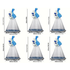Frisbee Hand Casting Fishing Net Easy Throw Bait Net Swinging Tackle Gear - 360cm