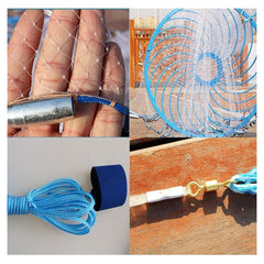 Frisbee Hand Casting Fishing Net Easy Throw Bait Net Swinging Tackle Gear - 480cm