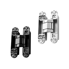 Hidden Invisible Door Hinge Concealed 3D Hinge Heavy Duty for Doors and Cabinets - Black