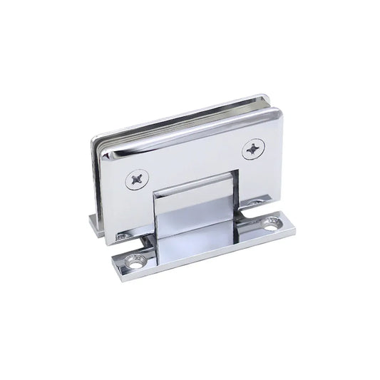 H Shaped 90 Degree Glass Clamp Double Opening Bevel Edge Bathroom Shower Clip - Chrome