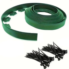 L Shaped Garden Edging Border Landscape Grass Lawn Stone Edge Fence Strip - Green