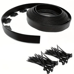 L Shaped Garden Edging Border Landscape Grass Lawn Stone Edge Fence Strip - Green
