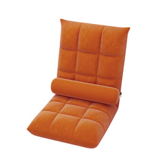 Floor Lounge Sofa Bed Chair with Lumbar Pillow Folding Adjustable Cushion - Cyan