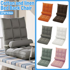 Artiss Floor Lounge Sofa Bed Chair with Lumbar Pillow Folding Adjustable Cushion - White