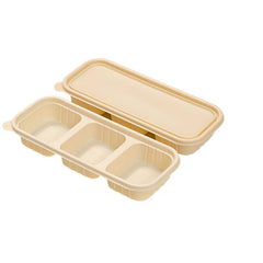Biodegradable Corn Starch Meal Prep Containers Lids Durable Multi Compartment - C2A