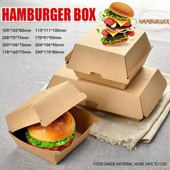 UP To 250PCS Cardboard Hot Dog Box - Brown Corrugated Kraft - Plain - CB8-200PCS