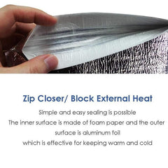 100Pcs Aluminum Foil Insulated Food Storage Bags for Thermal Cooling - 30*40CM-100PCS