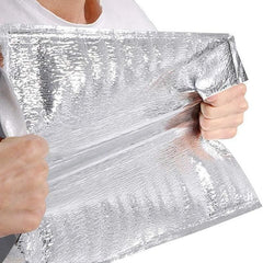 100Pcs Aluminum Foil Insulated Food Storage Bags for Thermal Cooling - 30*40CM-100PCS
