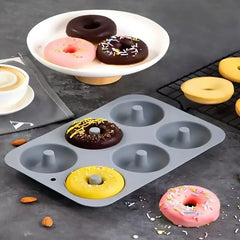 6PCS Silicone Cake Mould Set Baking Pans Nonstick Cupcake Cookie Tools Reusable - Green