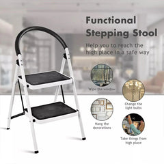Folding Portable Multi Step Ladder with Handrail Household A Type Iron Ladder