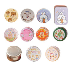 10PCS Cookie Tin Box Metal Biscuit Gift Box Candy Packaging Dragon Year Baking - Bread Bear (bump)