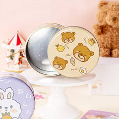 10PCS Cookie Tin Box Metal Biscuit Gift Box Candy Packaging Dragon Year Baking - Bread Bear (bump)