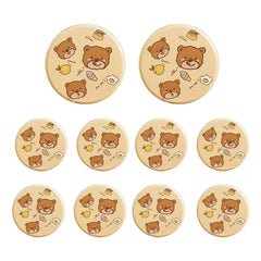 10PCS Cookie Tin Box Metal Biscuit Gift Box Candy Packaging Dragon Year Baking - Bread Bear (bump)