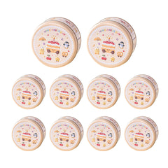 10PCS Cookie Tin Box Metal Biscuit Gift Box Candy Packaging Dragon Year Baking - Bread Bear (bump)