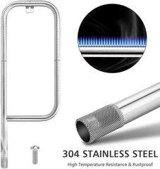 For Weber Q200 Q220 Q2000 Q2200 Stainless Steel Grill Burner Tube With Screw