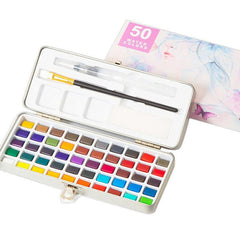 12-90 Watercolour Paint Set With Brush Painting Water Colour Kits - 90 Colours