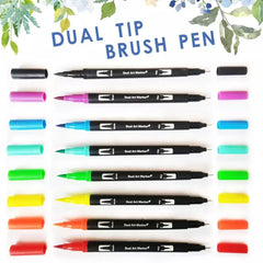 12-120 Watercolor Brush Pen Set Artist Sketch Marker - White-120 Colours
