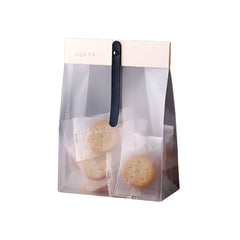50pcs Transparent Snack Bags Biscuit Candy Bags Resealable Food Packaging - Blue
