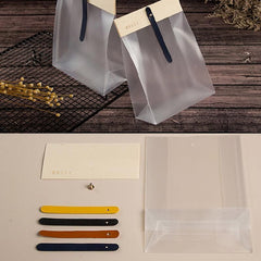 50pcs Transparent Snack Bags Biscuit Candy Bags Resealable Food Packaging - Blue