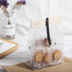 50pcs Transparent Snack Bags Biscuit Candy Bags Resealable Food Packaging - Blue