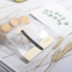 50pcs Transparent Snack Bags Biscuit Candy Bags Resealable Food Packaging - Blue
