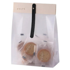 50pcs Transparent Snack Bags Biscuit Candy Bags Resealable Food Packaging - Blue
