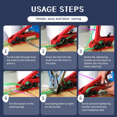 Manual Strapping Tool Set Packing Banding Pliers Practical Tensioner Sealer