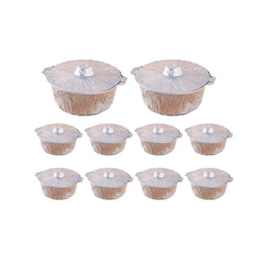 10PCS Duty Aluminum Foil Pots for Hotpot Camping Picnic Tinfoil field cutlery - 4000ml