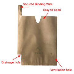 Paper Fruit Bags 100pcs Protective Bagging for Orchard Garden Harvest Storage